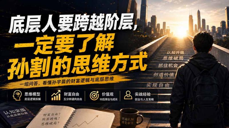 （20040期）付费文章：底层人要跨越阶层，一定要了解孙割的思维方式