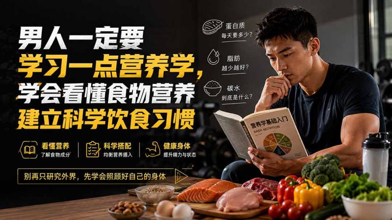 （20055期）付费文章：男人一定要学习一点营养学，学会看懂食物营养建立科学饮食习惯