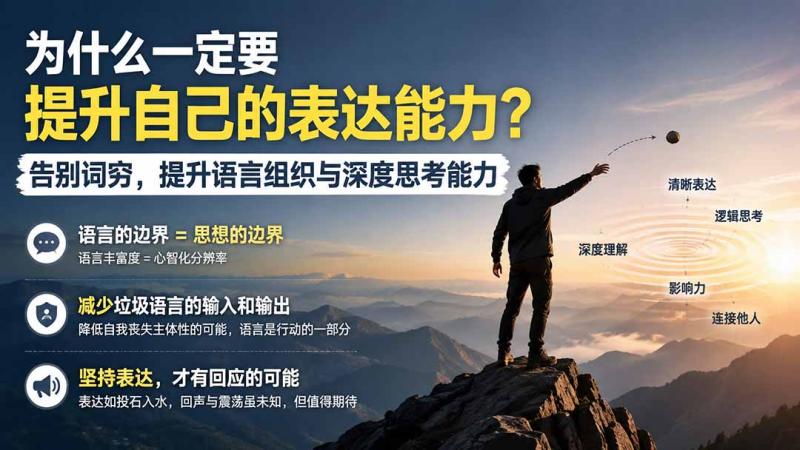 （20070期）付费文章：为什么一定要提升自己的表达能力？告别词穷，提升语言组织与深度思考能力