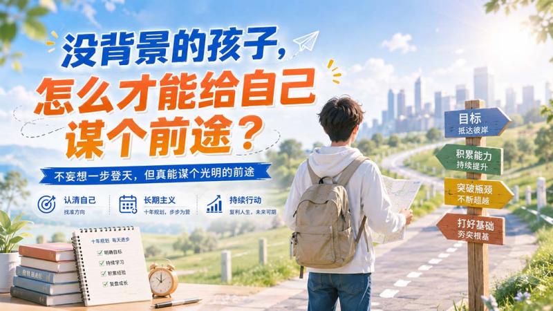 （20181期）付费文章：没背景的孩子，怎么才能给自己谋个前途？