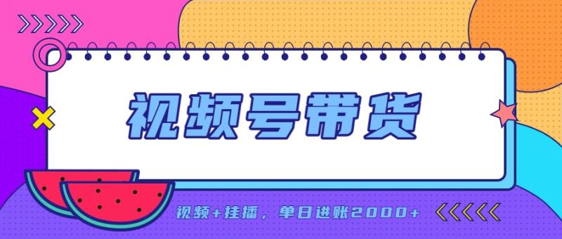 （20344期）日入2000+的副业，视频号带货，一部手机改写人生篇章，无需投资