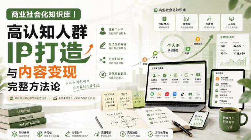 商业社会化知识库｜高认知人群IP打造与内容变现完整方法论【文档】