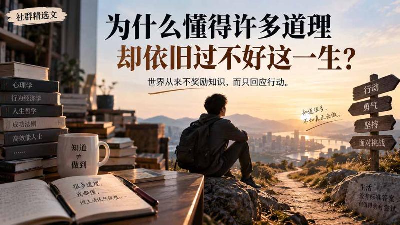 (20462期)社群精选文:为什么懂得许多道理却依旧过不好这一生?