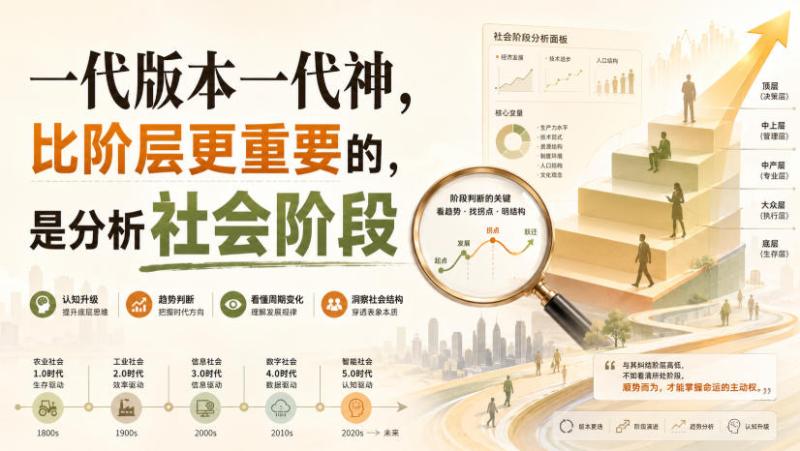 付费文章：一代版本一代神，比阶层更重要的，是分析社会阶段