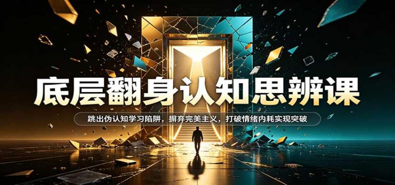 底层翻身认知思辨课：跳出伪认知学习陷阱，摒弃完美主义，打破情绪内耗实现突破
