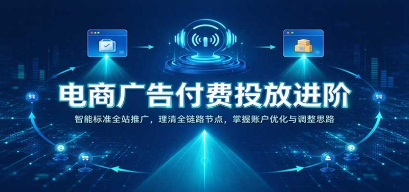 电商广告付费投放进阶:智能标准全站推广,理清全链路节点,掌握账户优化与调整思路