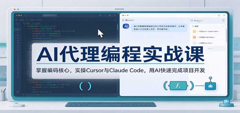 AI代理编程实战课:掌握编码核心,实操Cursor与Claude Code,用AI快速完成项目开发