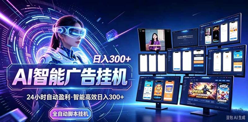 （20900期）24小时AI广告挂机｜在家就能做的被动副业