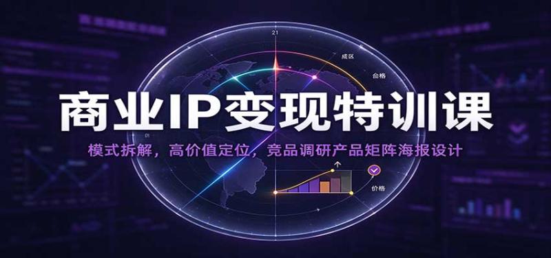 商业IP变现特训课：模式拆解，高价值定位，竞品调研产品矩阵海报设计