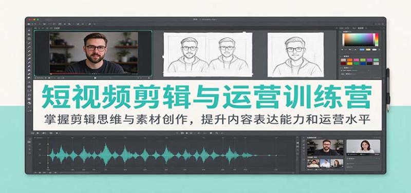 短视频剪辑与运营训练营：掌握剪辑思维与素材创作，提升内容表达能力和运营水平