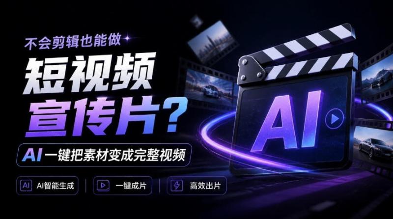 我跪下来了！不会剪辑也能做短视频宣传片？AI一键把素材变成完整视频，真是神奇，OpenFilm超省事